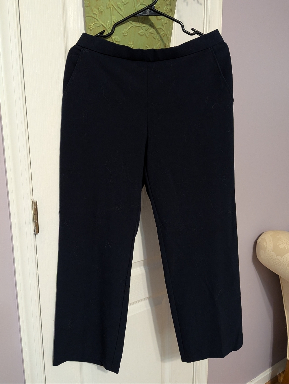 croft & barrow Navy Pull-On Wide-Leg Pants